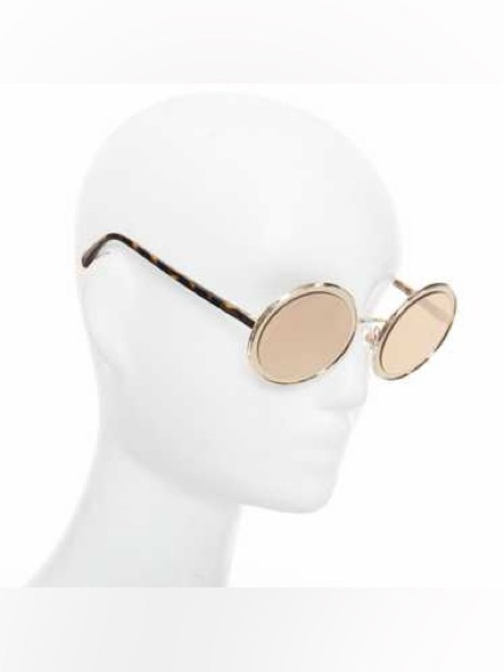 Authentic CHANEL Round Silver Frame Mirrored Sunglasses with Black Quilted Case